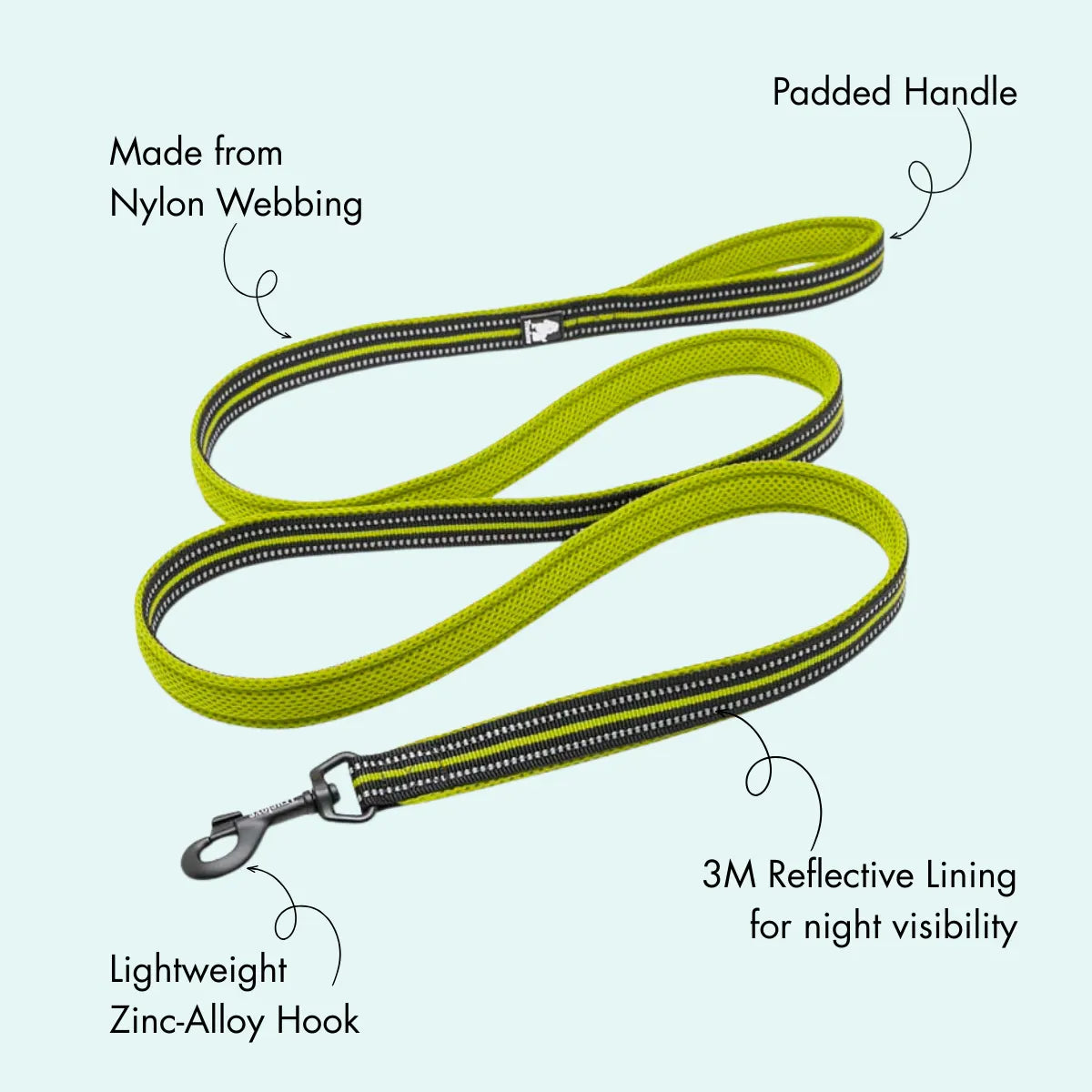 Padded Dog Leash - Yellow, Truelove