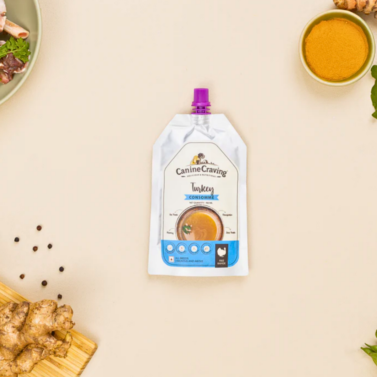 Turkey Bone Broth for Dogs, Canine Craving (150ml)
